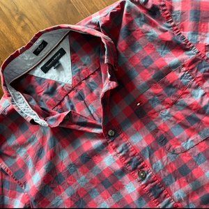 Slim Fit Stretch Gingham Button Down
